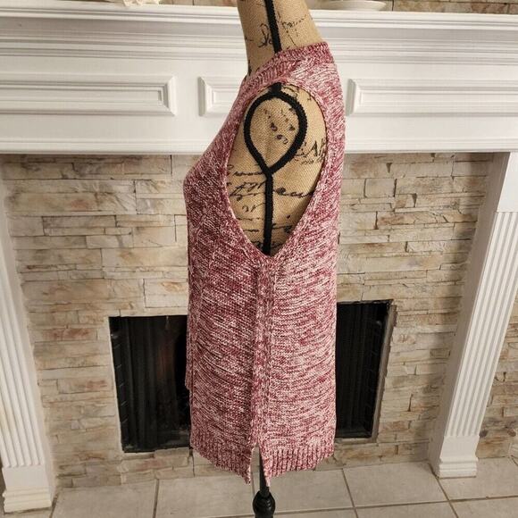 Loft pink heathered crew neck sweater‎ vest Size large - Picture 3 of 6